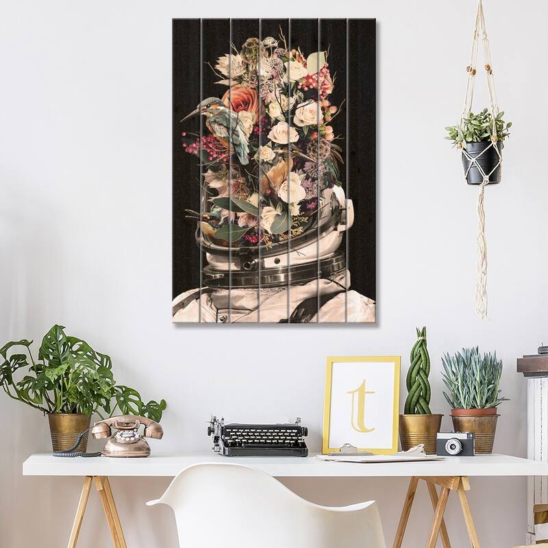 Bloom Print On Wood by Nicebleed - Multi-Color