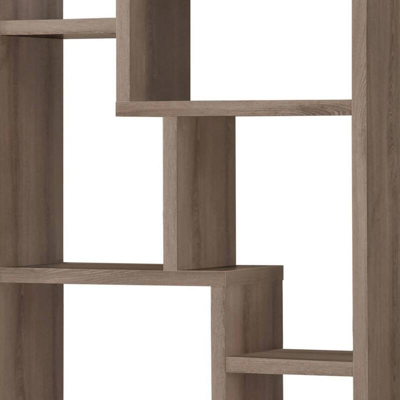 Multiple Cubed Rectangular Bookcase, Gray