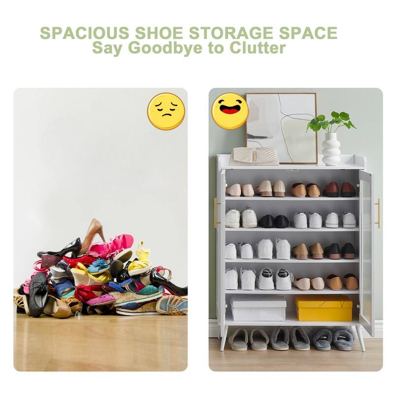 Double door shoe cabinet