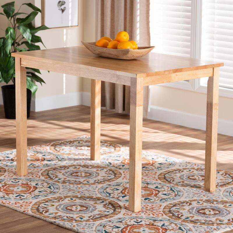 Eveline Modern Natural Brown Finished Wood 43-Inch Dining Table