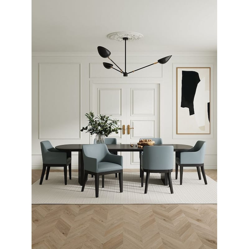 Manhattan Comfort Gansevoort Modern Faux Leather Dining Armchair