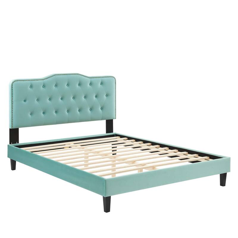 Amber Performance Velvet Twin Platform Bed