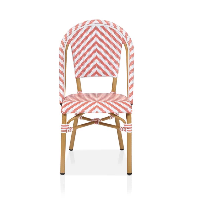 Irene French Chevron Wicker Patio Dining Chairs by Furniture of America