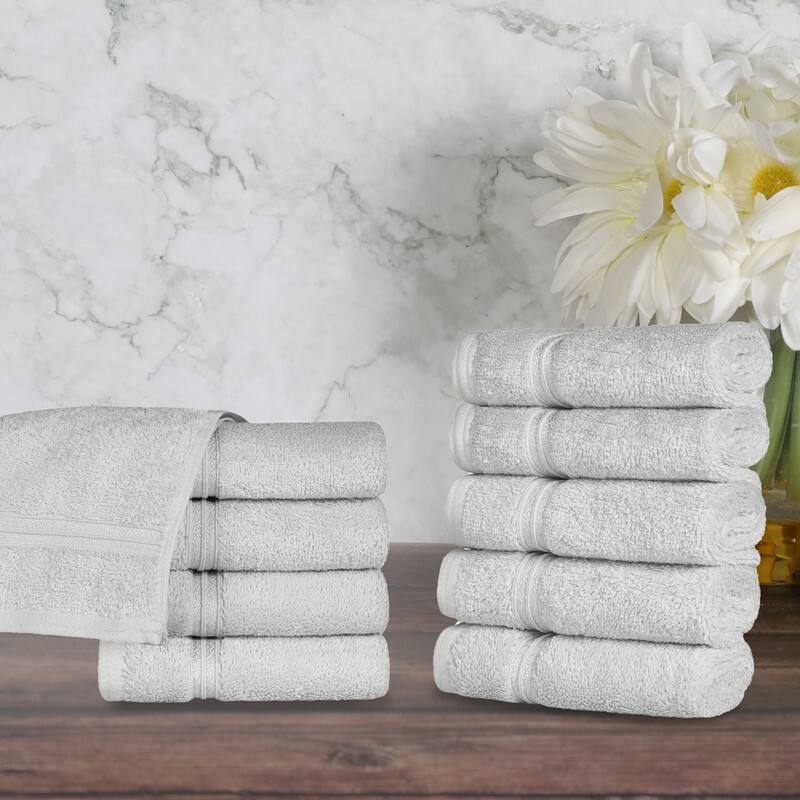Blue Nile Mills Ibiza Egyptian Cotton Face Towel, Set of 10