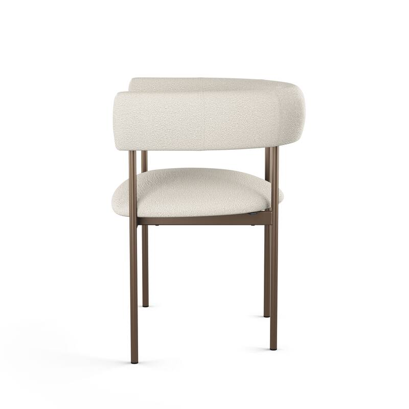 Amisco Julius Upholstered Dining Chair with arms and Metal Legs