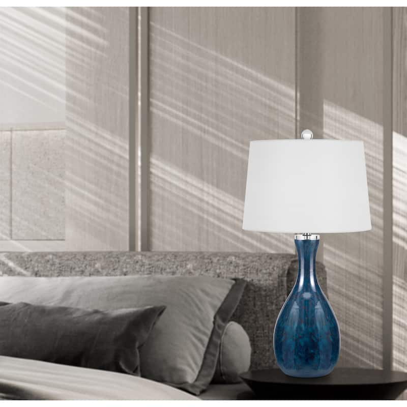 Limburg 28.5" Height Deep Blue Glass Table Lamp - One Size