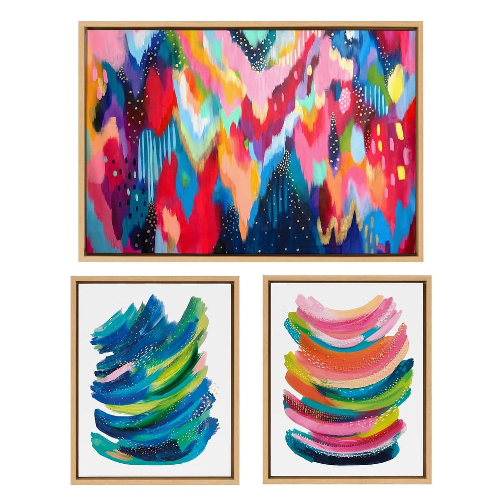 Kate and Laurel Sylvie Brushstroke and Bright Canvas by Jessi Raulet