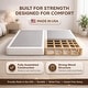 preview thumbnail 24 of 37, Onetan 8-Inch & 4-Inch Wooden Box Spring/Foundation Ideal for Mattress, No Assembly Needed, White.