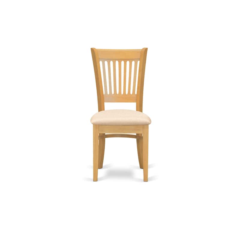 East West Furniture 5 Piece Dining Table Set- a Round Wooden Table and 4 Chairs, Oak(Seat Type Options)