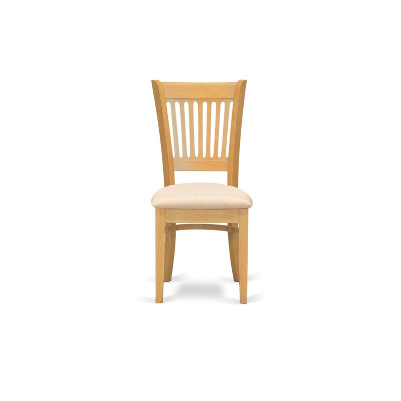 East West Furniture 6 Piece Modern Table Set- a Rectangle Wooden Table and 4 Kitchen Chairs with a Bench, Oak (Seat Options)