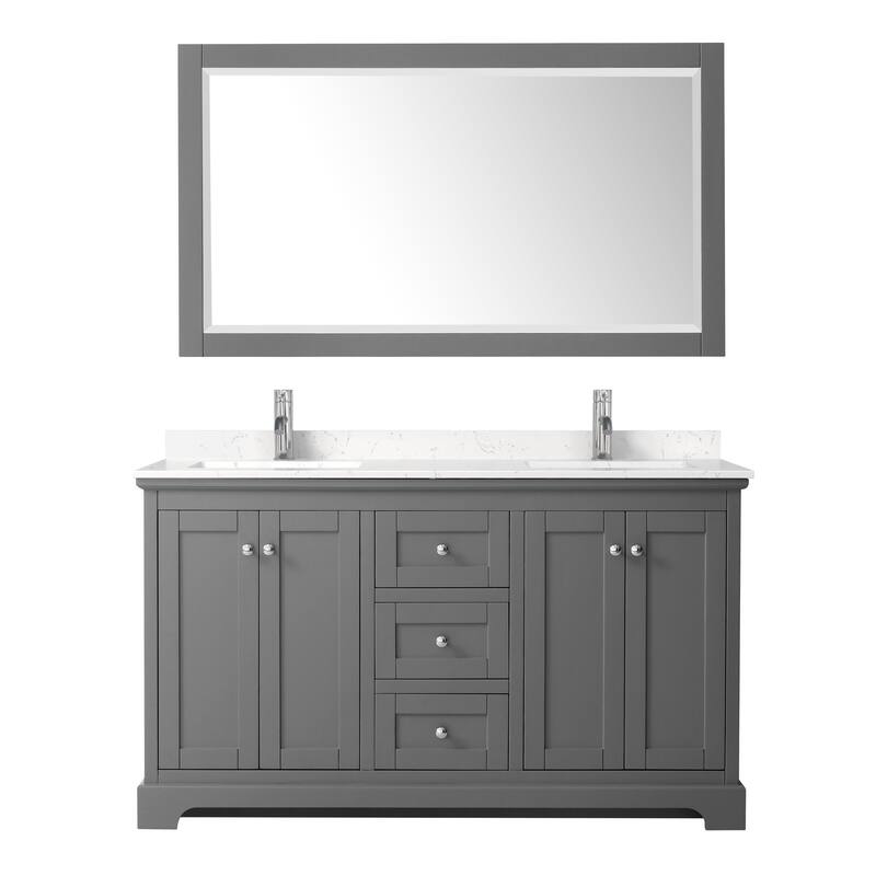 Wyndham Collection Avery 60" Free Standing Double Basin Vanity Set