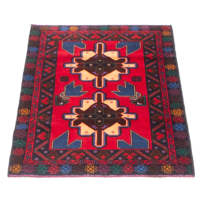 Teimani Red Rug 3'0" x 4'10" - 3'0 x 4'10