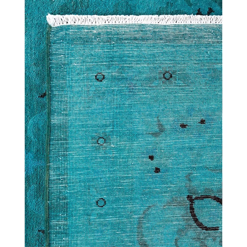 Vibrance, One-of-a-Kind Hand-Knotted Area Rug - Blue, 9' 2" x 11' 10" - 9' 2" x 11' 10"