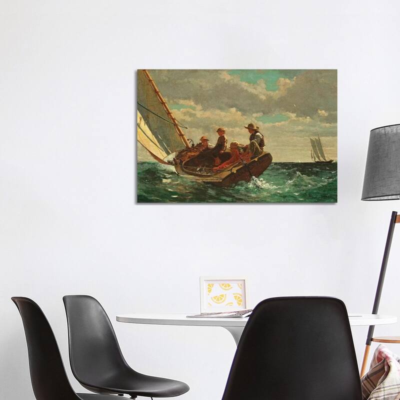 iCanvas "Breezing Up ( A Fair Wind), 1873-76" by Winslow Homer Canvas Print - 26x40x1.5