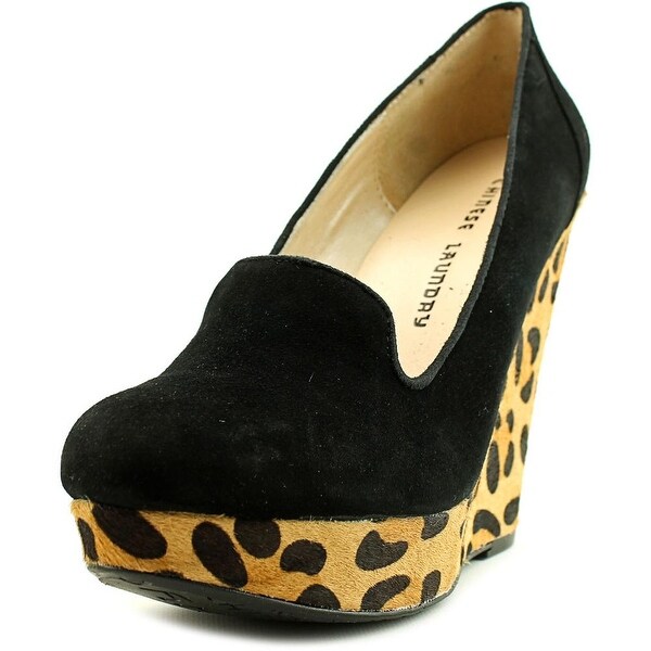 chinese laundry black wedges