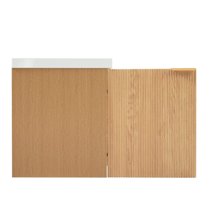 59.3" Double Sink Vanity with SMC Top & Soft-Close Doors, Wall-Mounted Modern Bathroom Storage