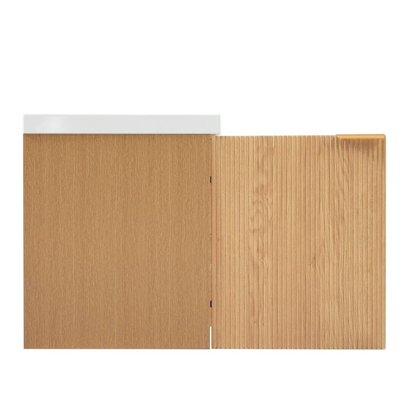 59.3 Inch Floating Double Sink Bathroom Vanity with SMC Resin Top, Wall Mounted Storage Cabinet for Large Bathrooms