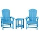 preview thumbnail 1 of 194, Laguna Kids Outdoor Poly Adirondack Chair With Side Table 3-Piece Set Pacific Blue