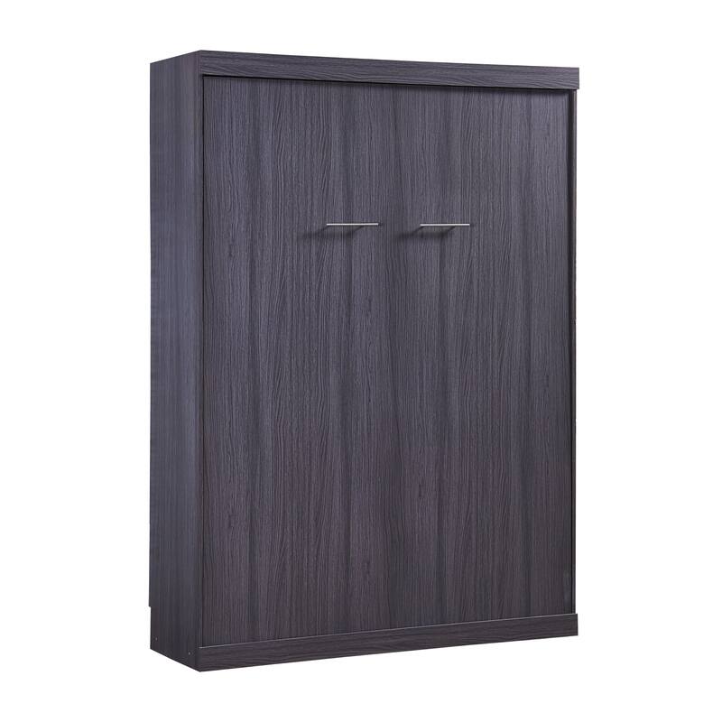 Full Size Murphy Bed with Wardrobe and Drawers, Storage Bed, can be Folded into a Cabinet