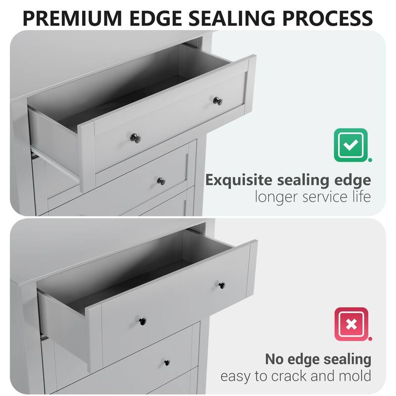 7-Drawer Dresser, Stylish Wood Storage Organizer