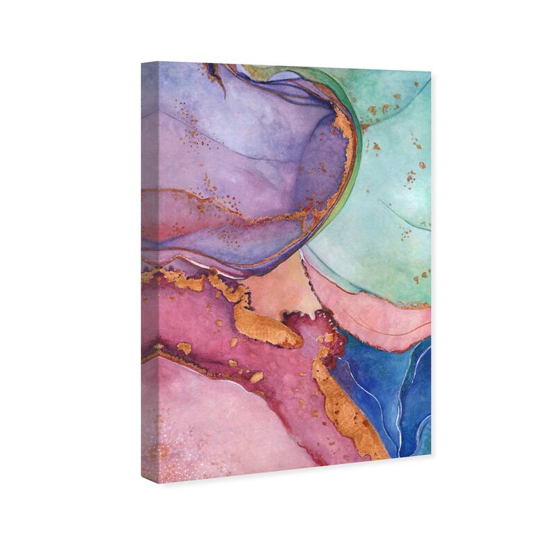 Wynwood Studio Canvas Abstract A fresh start II Purple and Dark Red Modern & Contemporary Wall Art Canvas Print