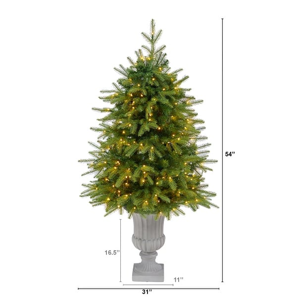 4.5' Artificial Christmas Tree with 250 LED Lights in Planter