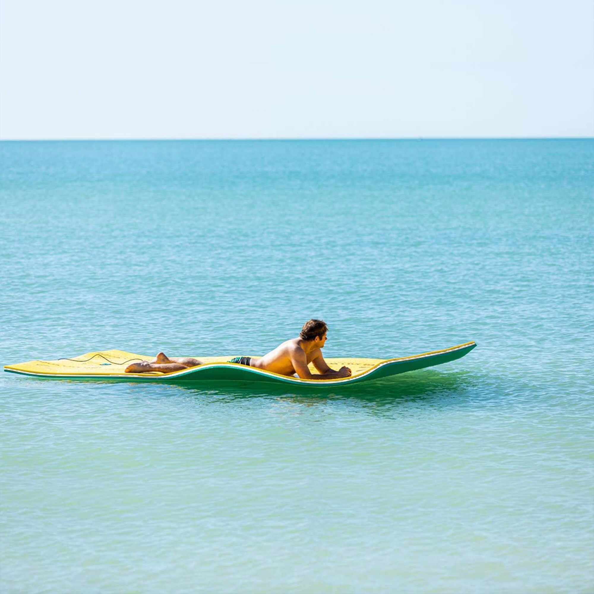 Soozier 9' X 6' Lily Pad Floating Mat For Lake, 3 Layer Tear Resistant Xpe Foam Water Mat For 2 Adults Floating Water Pad - View #5