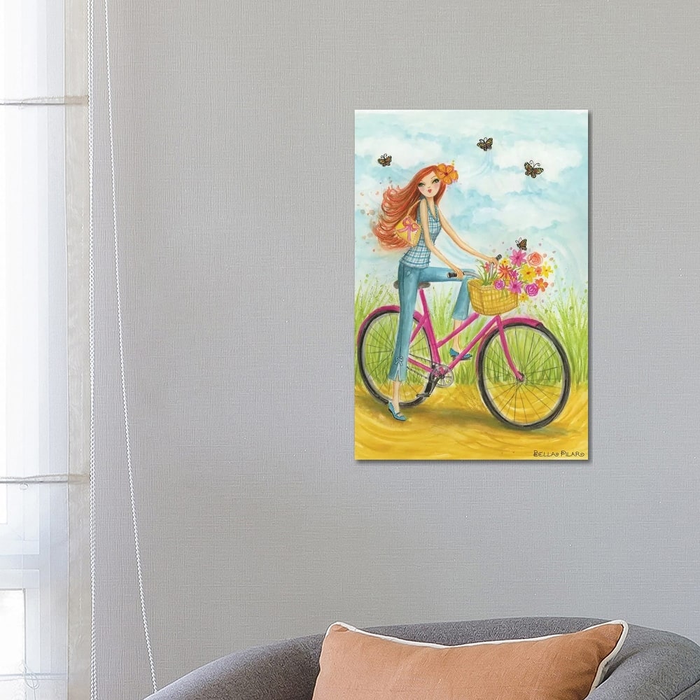 iCanvas "Sprung Bicycle Ride" by Bella Pilar Canvas Print