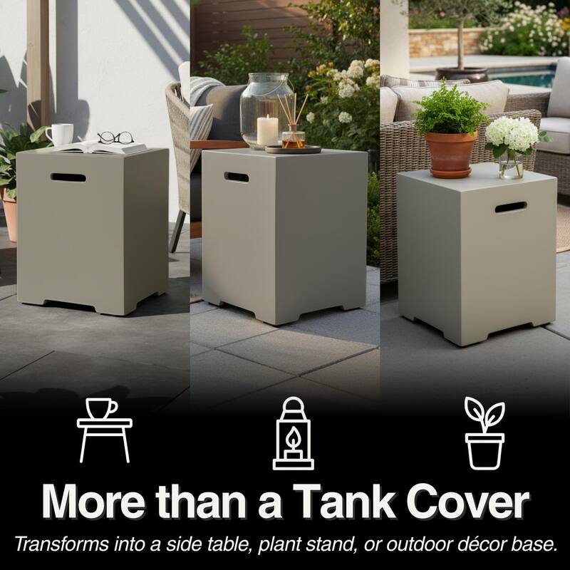 GDFStudio - 16" Outdoor 20LB Propane Tank Cover for Gas Fire Pits
