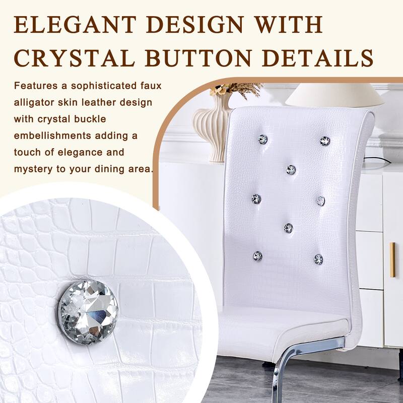 Dining Chair Side Chair Kitchen Chair Leisure Chair Lounge Chair Office Chair White Silver Armless Chair