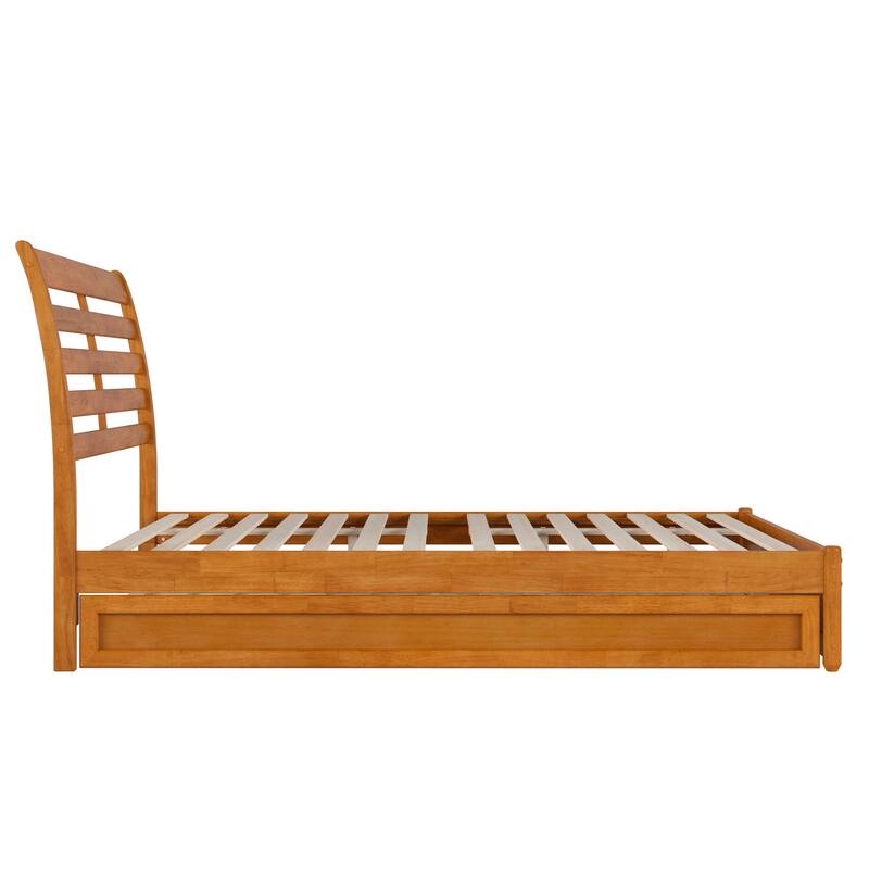 Emelie Platform Bed with Panel Footboard and Twin XL Trundle