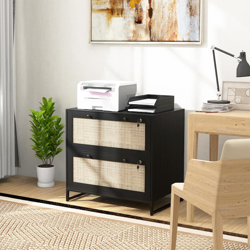 Vinsetto 2 Drawer File Cabinet with Lock, Vertical Filing Cabinet with Keys