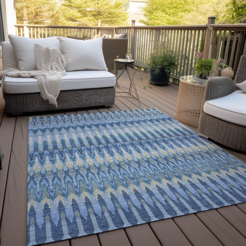 Machine Washable Indoor/ Outdoor Chantille Moroccan Rug