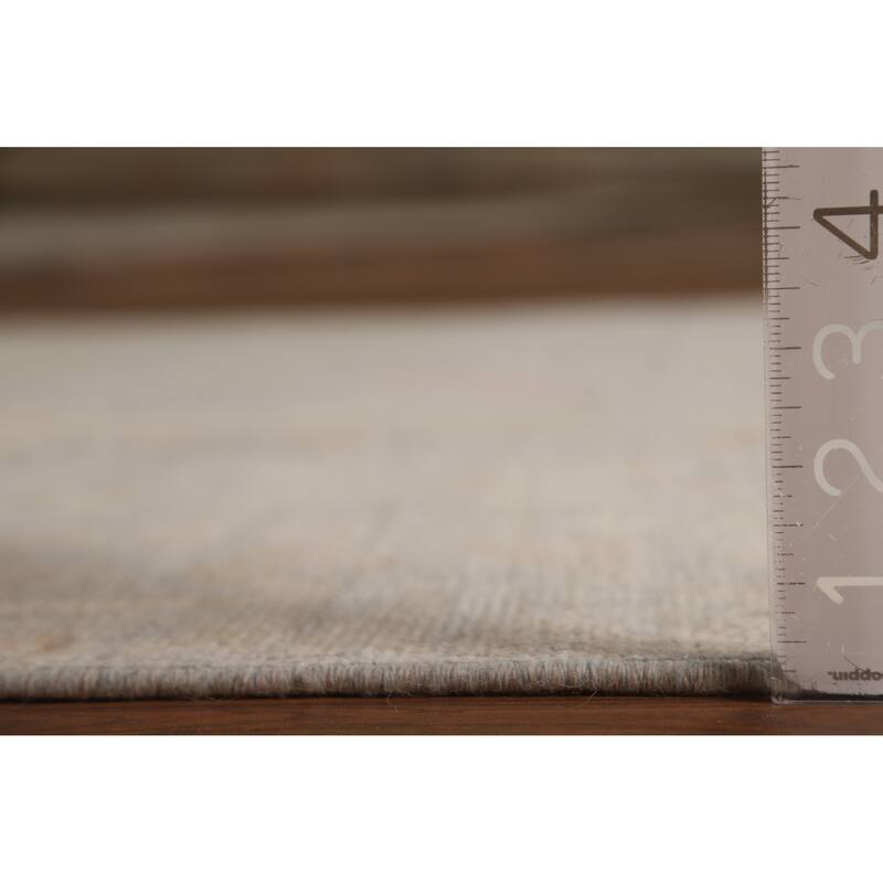 Oushak Turkish Area Rug Handmade Vegetable Dye Grey Wool Carpet - 5'11"x 9'1"