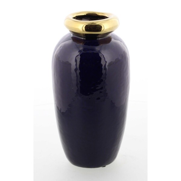 Large Glossy Classy Ceramic Metallic Vase