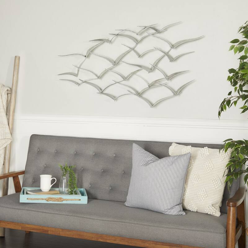 Metal Bird Sleek Flying Home Wall Decor - Gold, Black, Brown, Blue, Silver - Roche River Decor
