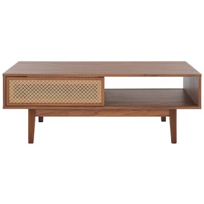 SAFAVIEH Home Collection Ceu 2 Door Coffee Table - 43" L x 22" D x 16" H