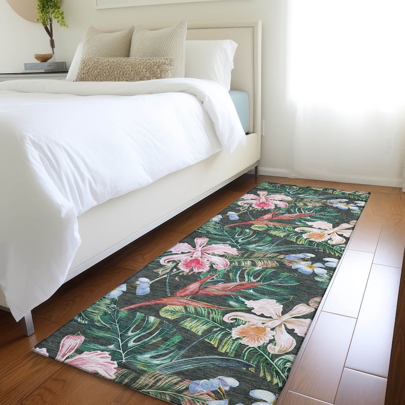 Premium Washable Super Soft Tropical Garden Mayfield Rug - Multi - 2' 3" x 7' 6" - Runner