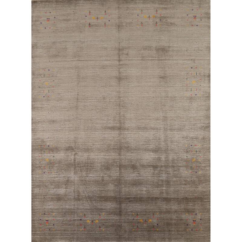 Gabbeh Indian Rug Hand-Knotted Wool Carpet - 8'5"x 9'8"