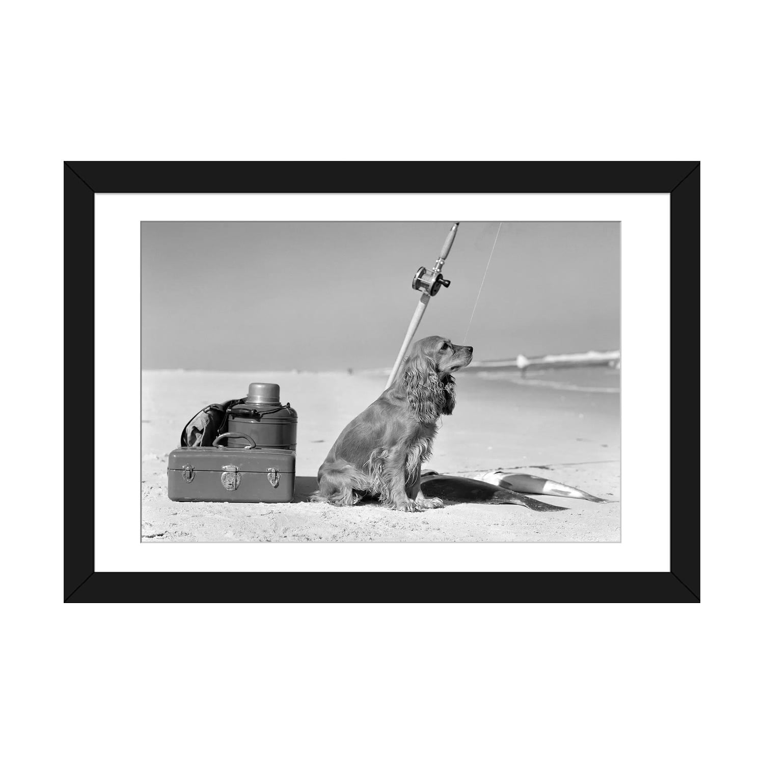 iCanvas Cocker Spaniel Dog Standing Guard Over Two Caught Fish And Fishing  Equipment by Vintage Images - Bed Bath & Beyond - 37389518
