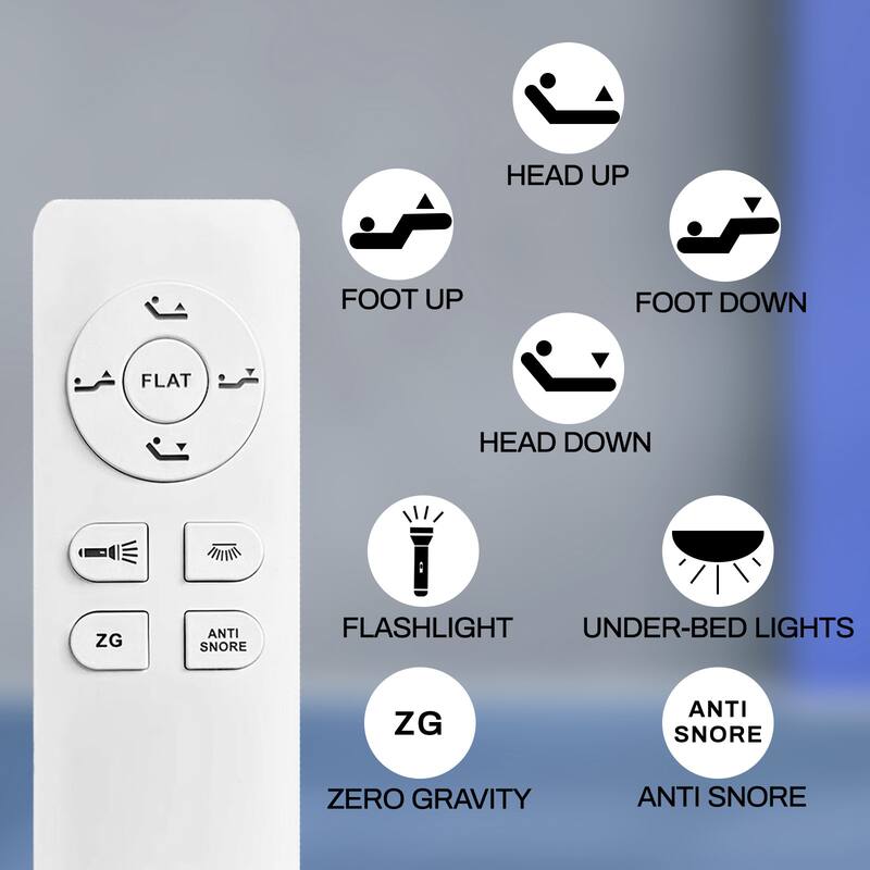 Adjustable Electric Bed Base with Remote Control