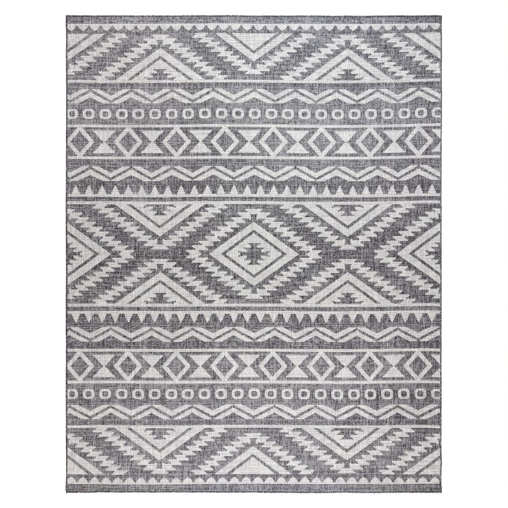 Gertmenian Savara Global Geometric Polypropylene Indoor Outdoor Performance Flatweave Area Rug Collection