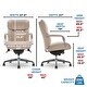preview thumbnail 50 of 65, La-Z-Boy Sutherland Quilted Leather Executive Office Chair - High Back with Lumbar Support