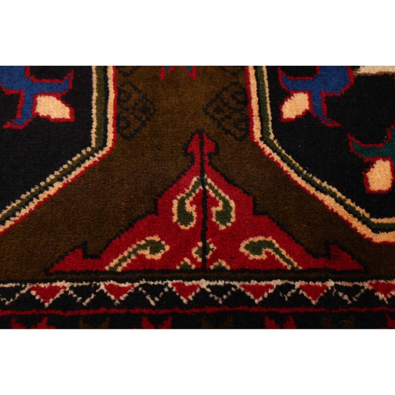 ECARPETGALLERY Hand-knotted Teimani Dark Olive Green Wool Rug - 3'10 x 7'1