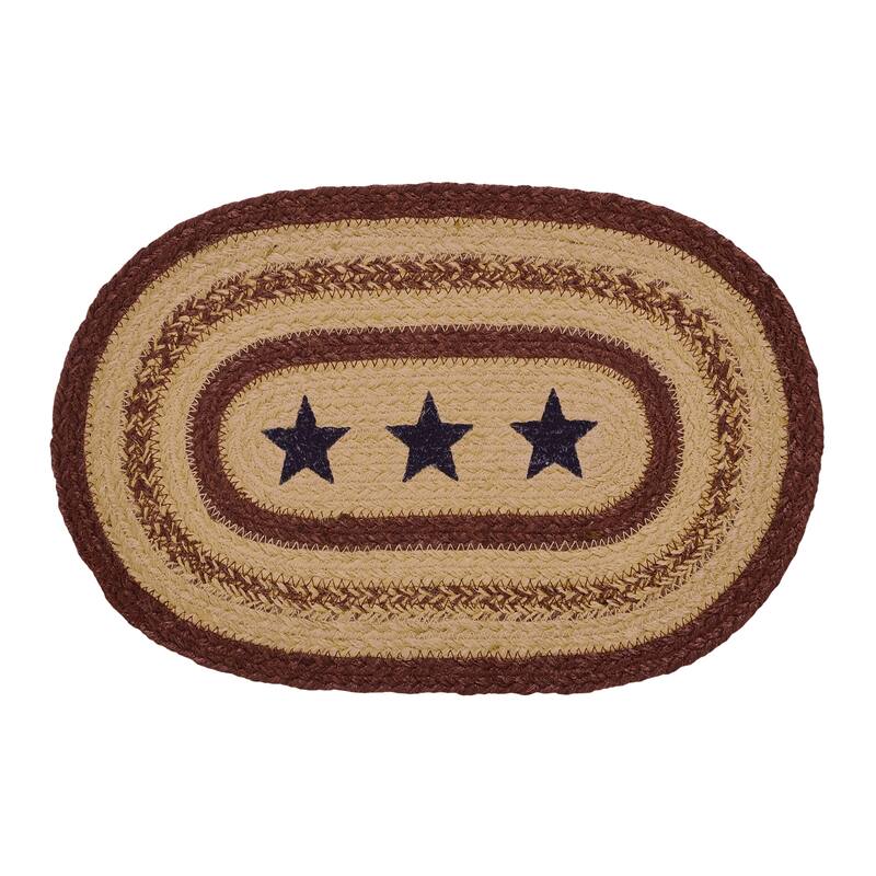 Potomac Jute Placemat Stencil Stars 10x15 - 10" x 15"