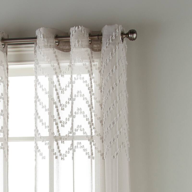 Nanshing Reily Wavy Weave Sheer Grommet Panel Pair - 37 x 84"