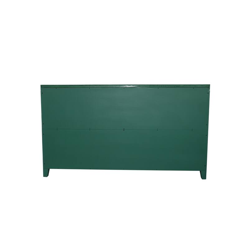 Sideboard Cabinet with 4 Doors & Metal Handles, Wooden Kitchen Pantry Cabinet, Entryway Table with 2 Storage Shelves