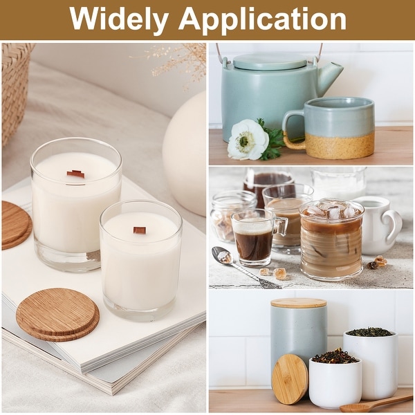 Wooden Cup Lids Bamboo Coffee Mug Lids Sealed Lid for Drinks - Bed