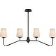 preview thumbnail 1 of 9, Maxim 12697WT Durham 4 Light 5" Wide Linear Pendant Black