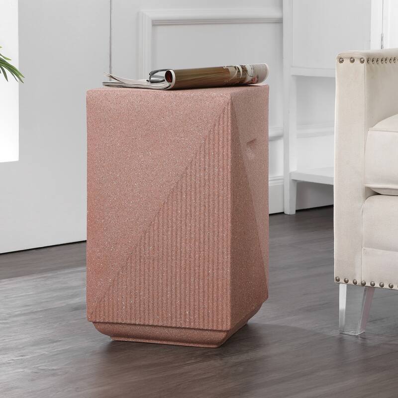 Rashida 20.75" Contemporary Minimalist Square Accent Table , by JONATHAN Y